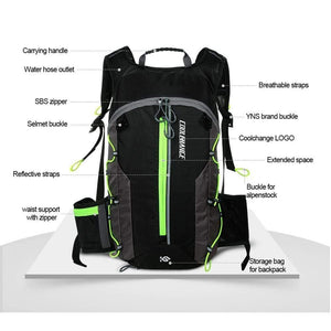 Planet Gates Green Men Women 10L Waterproof Cycling Backpack Outdoor Night Reflective Mountain Road Bike Shoulder Bag