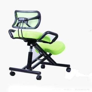 Planet Gates green mesh cloth Ergonomically Designed Knee Chair with Back and Handle Office Kneeling Chair Ergonomic Posture Leather Black Chair With Caster