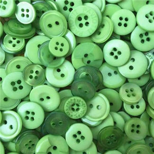 Planet Gates Green Mix 1000pcs Assorted Mixed Resin Buttons Arts Crafts Card Making Scrapbooking Sewing 9mm-20mm Bright/Chritsmas/Pastel/Primary Mix