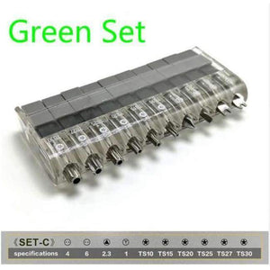 Planet Gates Green Multi Tool 12 In 1 Ratchet Screwdriver Set Ratchet Handle 10Pcs Torx Bit Set for Screwdriver Multitool Phone Repair Hand Tool