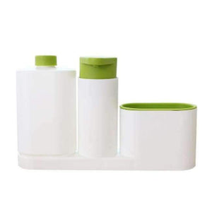 Planet Gates GREEN Multifunctional Kitchen Washing Sponge Storage Shelf Sink Detergent Soap Dispenser Storage Rack Organizer Stands KC1675