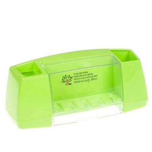 Planet Gates Green Multifunctional Toothbrush Holder Storage Box Bathroom Products Bathroom Accessories Suction Hooks Tooth Brush Holder