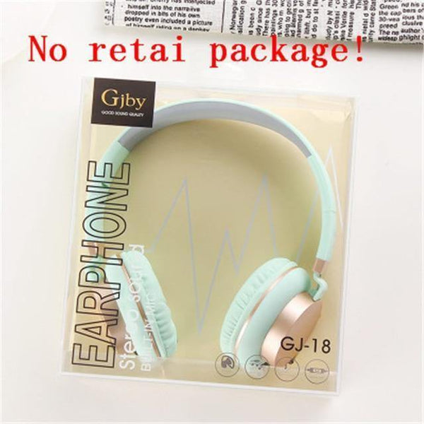 Planet Gates green no package Wired headphones with Mic Portable Foldable On-Ear Headset with Microphone for Phones xiaomi PC MP3 Girls