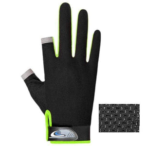 Planet Gates Green / One Size Summer Cycling Gloves Men Mesh Breathable Thin Fishing Gloves Anti Slip Half Finger Sports Bicycle Gloves