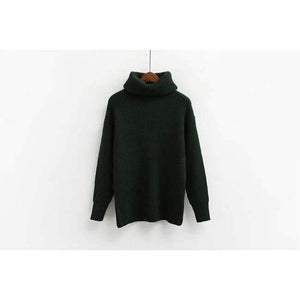 Planet Gates Green / One Size Winter Knitted Sweaters Women Fashion Turtleneck Pullover Sweater Female Casual All-match Jumper 8 Colors