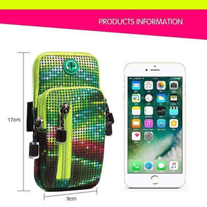 Planet Gates Green Outdoor arm bag Gym Sports Armbands Running Phone holder case arm/wirst bag for iPhone 6/6s/7plus/8/X s8/s9 plus