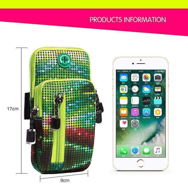 Planet Gates Green Outdoor arm bag Gym Sports Armbands Running Phone holder case arm/wirst bag for iPhone 6/6s/7plus/8/X s8/s9 plus