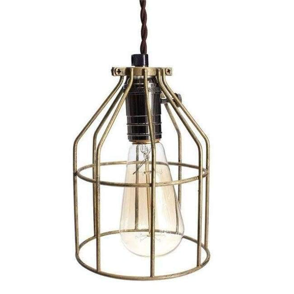 Planet Gates Green patina Smuxi E27 Vintage Steel Bulb Guard Clamp On Metal Lamp Cage Retro Trouble Light Industrial Lamp Covers Lamp Shades Lanterns