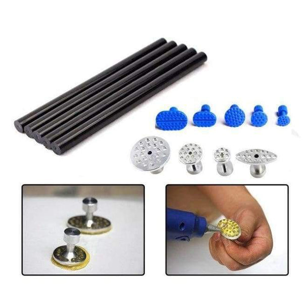 Planet Gates Green PDR Tools Car Dent Removal Tools Car Dent Repair Tools PDR Auto Body T-bar Glue Dent Puller with suction cup gule sticks