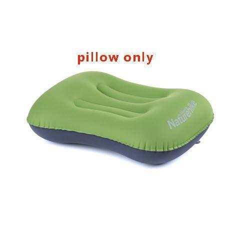 Planet Gates green pillow only Inflatable Outdoor Camping Pillow Ultralight Travel Pillows With Pocket Portable Inflation Cushion