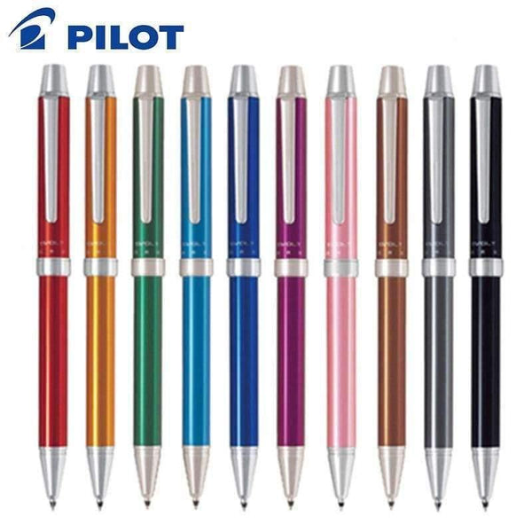 Planet Gates Green PILOT 2+1 Evolt 2 Color 0.7 mm Multi Ballpoint Pen (Black & Red) + 0.5 mm Pencil Metal Writing Supplies