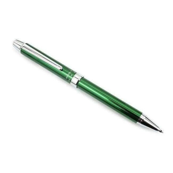 Planet Gates Green PILOT 2+1 Evolt 2 Color 0.7 mm Multi Ballpoint Pen (Black & Red) + 0.5 mm Pencil Metal Writing Supplies