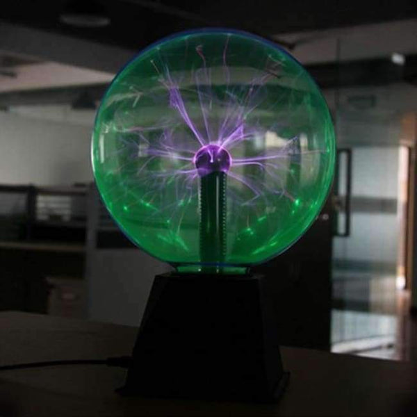 Planet Gates Green Plasma Ball Lamp Electric Globe Static Lamps Sound Sensitive 8 Inch Glass Sphere Nightlight Toy For Kids Plazma Novelty Light