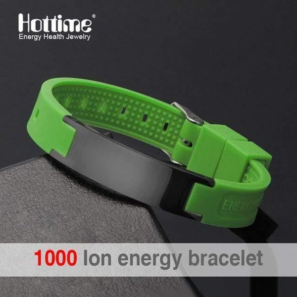 Planet Gates Green Power Energy Wristbands Balance Ion Magnetic Therapy Fashion Silicone Bands Bracelets Therapy Body Keep Your Healty Healing Pain
