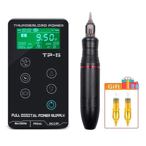 Planet Gates Green Power kits BMX Tattoo Kit Permanent Makeup Machine Set Rotary Tattoo Machine Gun LCD Tattoo Power Supply TP-5 for Tattoo Artist