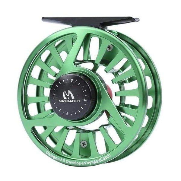 Planet Gates GREEN REEL / 9000 Series Fly Fishing Reel 3/4/5/6/7/8WT CNC Machined Aluminium Micro Adjusting Drag Fly Reel
