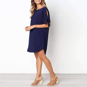 Planet Gates Green / S Casual Style Lace-Up Curved Hem Summer Dress 2018 Women O Neck Short Sleeve Mini Loose T Shirt Dress Beach Vestidos