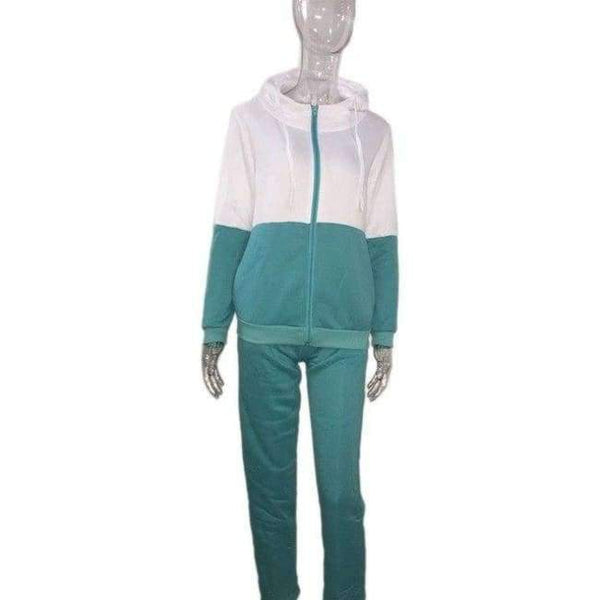 Planet Gates Green / S / China Women Set 2018 Autumn Winter Cotton Sweatshirt Tops And Pants Sexy Zipper Hoodies Pullovers Suit Warm Tracksuit