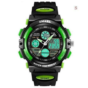 Planet Gates Green S Digital Watch Kids Boy SMAEL Children Watch for Boys and Girls Gift Sport Watch Waterproof 0508 Kid Watches Digital Children
