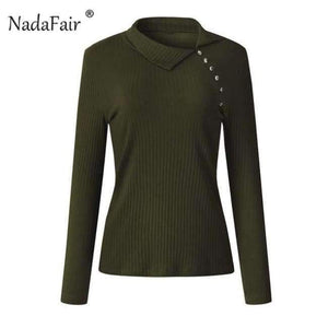 Planet Gates Green / S Long sleeve neck knitted t shirts women tops female 2018 autumn winter casual slim tees ladies pullover t-shirts