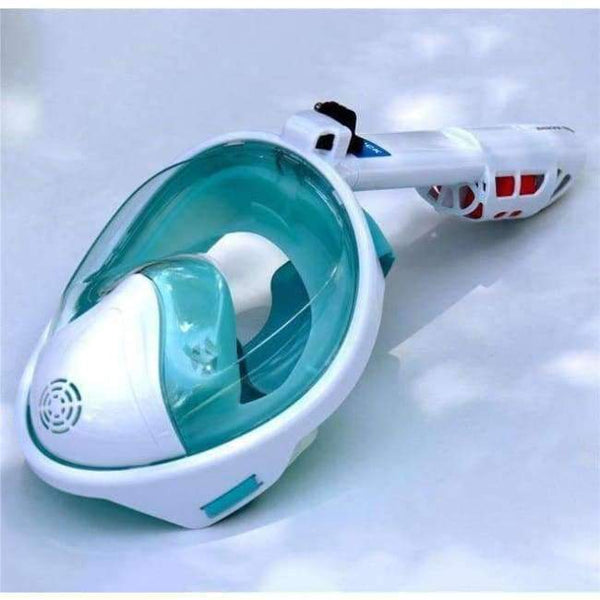 Planet Gates Green / S/M Full Face Snorkeling Masks Panoramic View Anti-fog Anti-Leak Swimming Snorkel Scuba Underwater Diving Mask GoPro Compatible