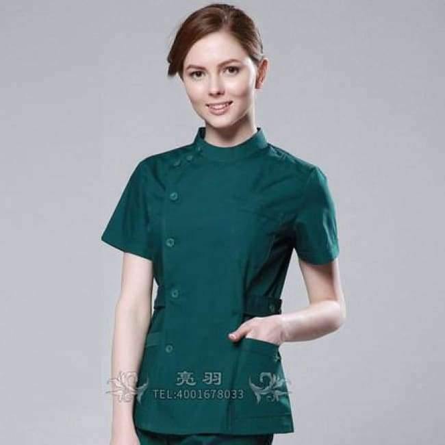 Planet Gates blue men / S Summer women hospital customized logo medical scrub set design slim fit dental scrubs beauty salon nurse uniform spa