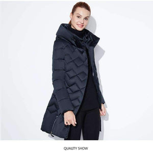 Winter jacket women Thin short parka Hood coats luxury outerwear Argyle jacket female over solid winter coats 2018