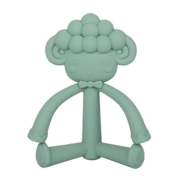 Planet Gates green sheep 1Pcs Baby Teething Toys Cute Cartoon Teeth Biting Toy Food Grade Silicone Infant Supplies Teether Holders Baby Pacifier Teethers