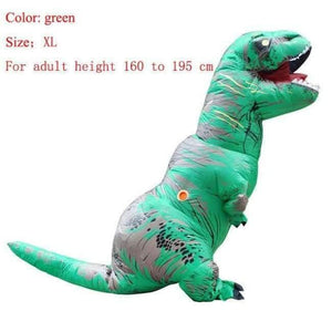 Planet Gates green size XL / T REX Adult  T-REX Inflatable Costume Christmas Cosplay Dinosaur Animal Jumpsuit Halloween Costume for Women Men
