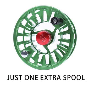 Planet Gates GREEN SPOOL / 9000 Series Fly Fishing Reel 3/4/5/6/7/8WT CNC Machined Aluminium Micro Adjusting Drag Fly Reel