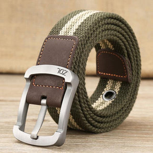 Planet Gates Green stripe / 110cm Military belt outdoor tactical belt men&women high quality canvas belts for jeans male luxury casual straps