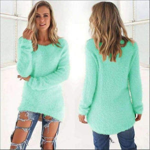 Planet Gates green Sweater 1 / S Autumn Knitted Sweater Women Winter Sweaters Female 2018 Long Sleeve O Neck Loose Casual Pullovers Plus Size 3XL DDR87