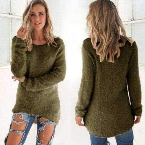 Planet Gates green Sweater / S Autumn Knitted Sweater Women Winter Sweaters Female 2018 Long Sleeve O Neck Loose Casual Pullovers Plus Size 3XL DDR87