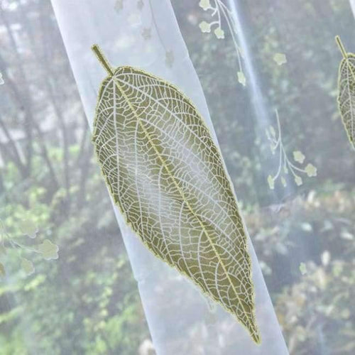 Planet Gates green tulle / W100xL250cm / 1 rings top Window curtains for living room the bedroom the kitchen modern tulle curtains green leaves fabric blinds drapes