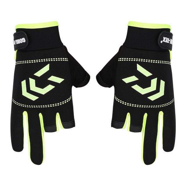 Planet Gates 1 Pair Fishing Gloves Men Women Outdoor Fishing Anti-slip 3 Cut Finger Sports Fish Equipment Angling SBR Gloves