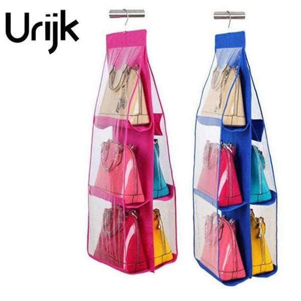 Planet Gates Green Urijk 6 Pockets Hanging Storage Bag Purse Handbag Tote Bag Shoes Storage Organizer Rack Hanger Storage Accessories Drop Shipping