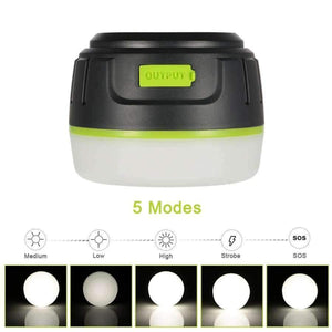 Planet Gates Green USB Portable Camping Light Hiking Outdoor Camping Lights LED Flashlight Lantern Tent Light Emergency Lamp Torch Light