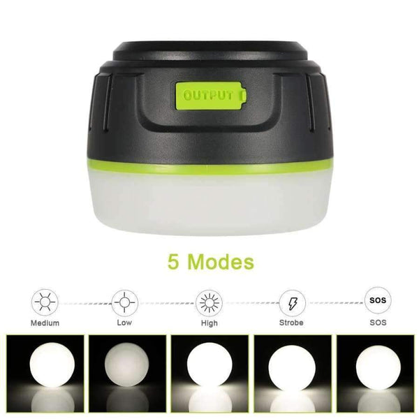 Planet Gates Green USB Portable Camping Light Hiking Outdoor Camping Lights LED Flashlight Lantern Tent Light Emergency Lamp Torch Light