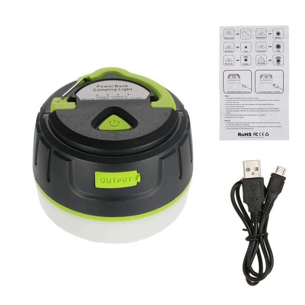 Planet Gates Green USB Portable Camping Light Hiking Outdoor Camping Lights LED Flashlight Lantern Tent Light Emergency Lamp Torch Light