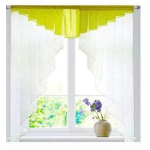 Planet Gates Green / W100 X L100CM 11 colors Fashion Pleated Roman Curtain Design Stitching Colors Tulle Balcony Kitchen Window Curtain Blind 1pc