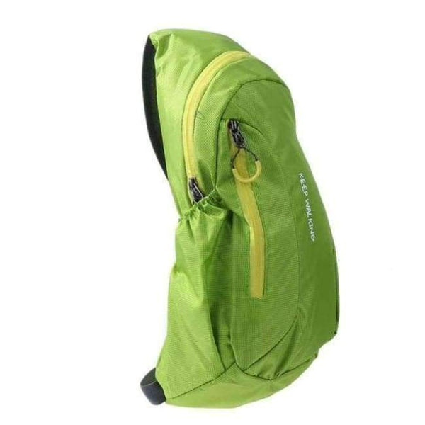 Planet Gates Green Waterproof Nylon Chest Bag Men Women Portable Running Shoulder Bag Diagonal Package Cycling Running Hiking Sports Bag