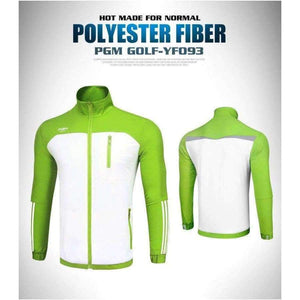 Planet Gates Green  white / XL Autumn and winter new! PGM Golf Apparel Men's Sports Windbreaker Windproof warm windproof warm air breathable fabric