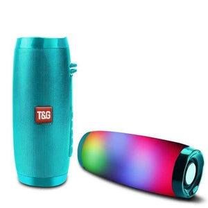 Planet Gates Green Wireless Bluetooth Speaker LED Portable Boom Box Outdoor Bass Column Subwoffer Sound Box With Mic Support TF FM USB