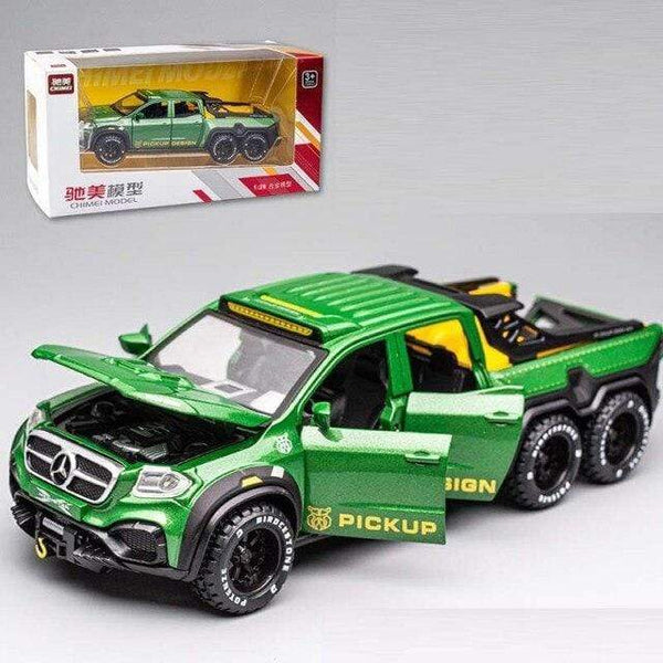 Planet Gates green with box 1:28 Benz X-Class 6*6 Monster Trucks Diecasts & Toy Vehicles Car Model Miniature Scale Model Car Toys Children Collections