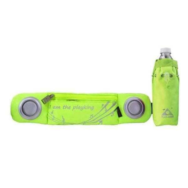 Planet Gates Green with stereo Waterproof Running Waist Bag Sport Pack Water Bottle Jogging Running Belt Bag Mobile Phone  Music Women Men Accessories
