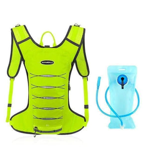 Planet Gates green with water bag 3L Camping Hydration Backpack 2L Water Bag Outdoor Sports Running Marathon Cycling Backpack Hiking Hydration Bladder