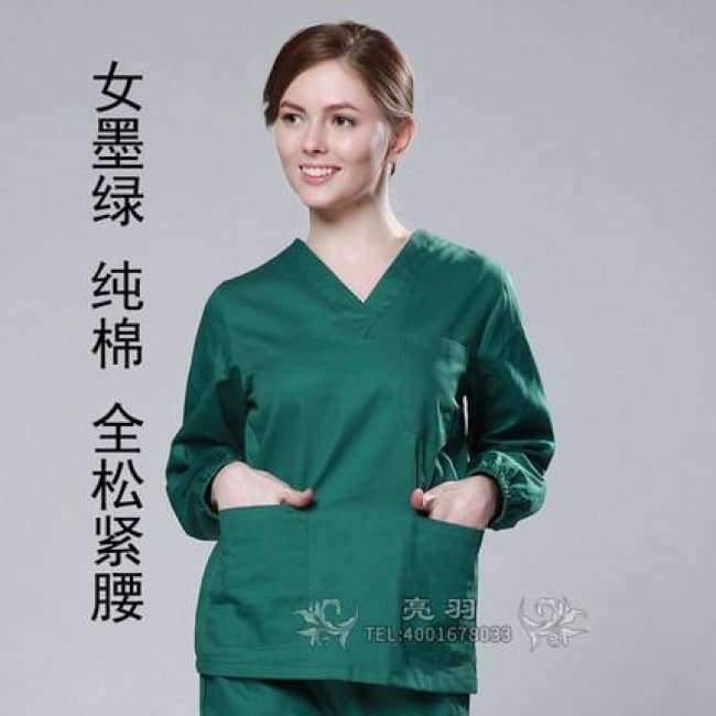 Planet Gates lake blue women / S Cheap Long Sleeve Scrubs Uniforms Sets Women and Men Unisex Medical Uniforms Wholesales Scrub Sets Hospital Scrubs Clothes