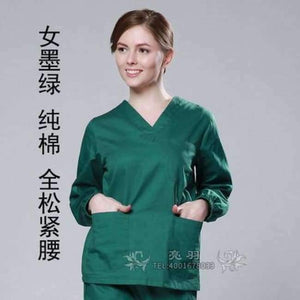 Planet Gates green women / S Cheap Long Sleeve Scrubs Uniforms Sets Women and Men Unisex Medical Uniforms Wholesales Scrub Sets Hospital Scrubs Clothes