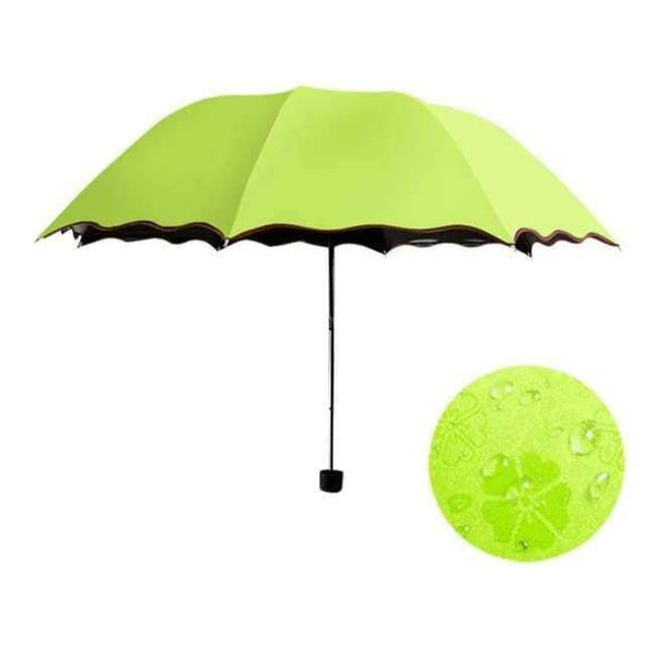Planet Gates Green Women Umbrella Windproof Sunscreen Magic Flower Dome Ultraviolet-proof Parasol Sun Rain Folding Umbrellas FG