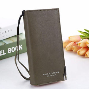 Planet Gates Green Women Wallet Fashion Ladies' Frosted Wallet Female Long Korean Zipper Purse Female Student Wallet coin Purse Card Holder